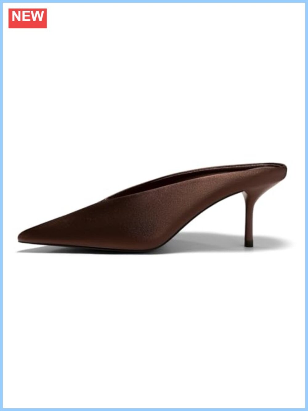 Women's High Heel Mules Closed Pointed Toe Slide Sandals Slip On Dress Shoes